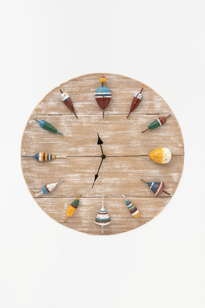 Reloj de madera envejecida boyas - D2027 Batela Deco