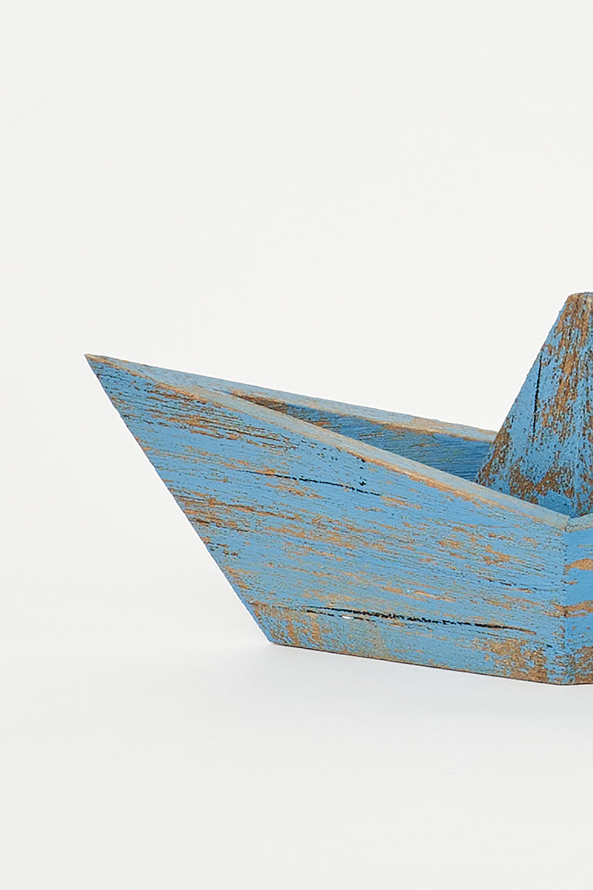 Blue wooden boat - D2239