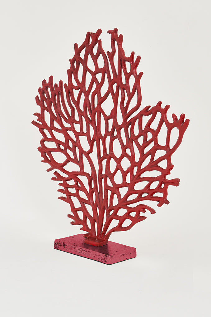 Falso coral decorativo rojo en aluminio
