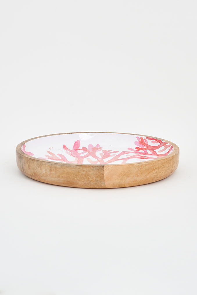 Bol madera esmaltada coral rojo grande Batela Deco 2024