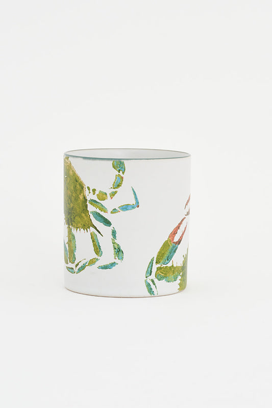 Ceramic mug or cup with crab