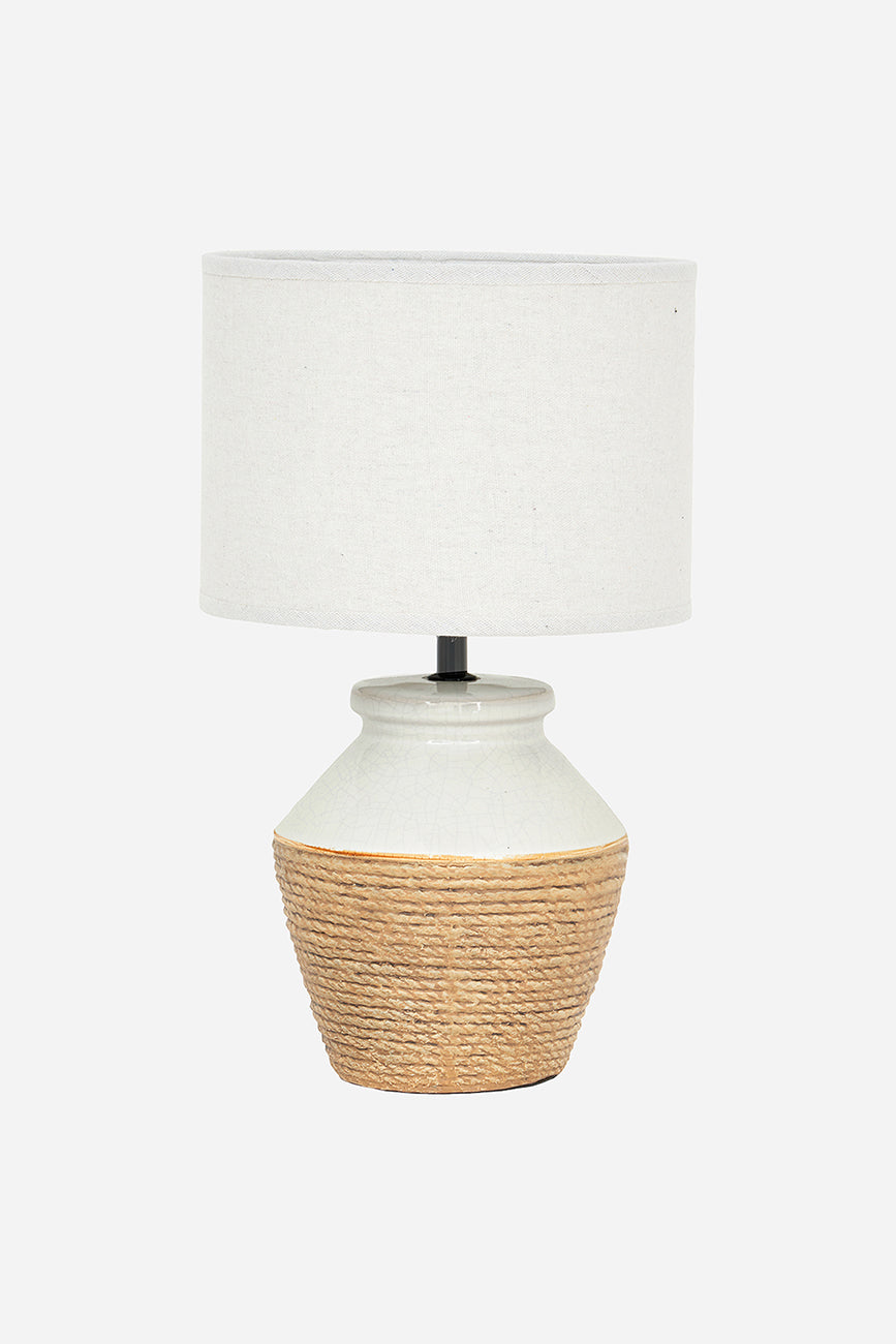 Lampe en céramique corde 23 cm x 39 cm