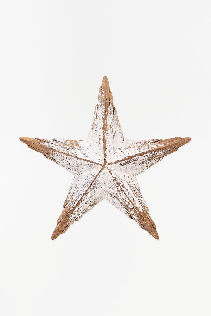 Estrella de mar de madera envejecida