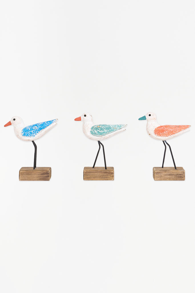 Set de 3 pequeños pajaros de madera