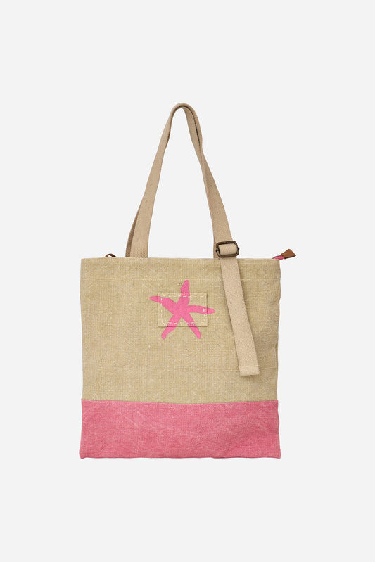 Fabric bag with starfish 2