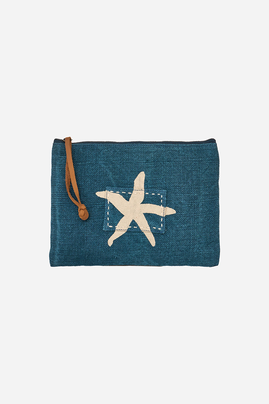 Neceser de tela con estrella de mar