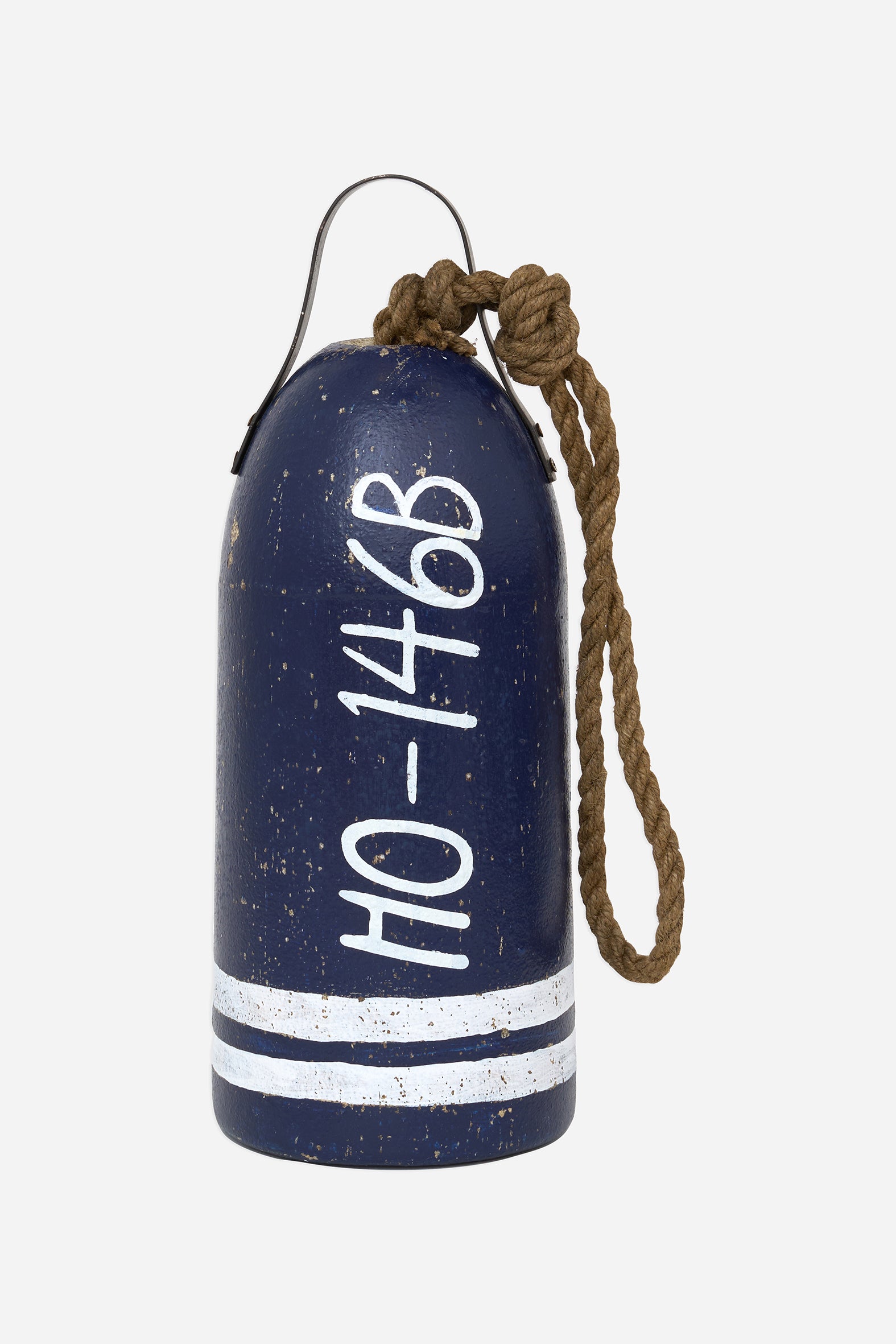 Marine buoy with aged finish