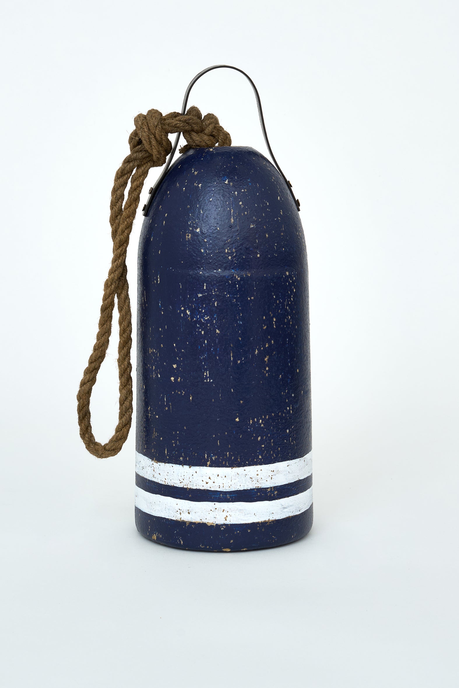 Marine buoy with aged finish