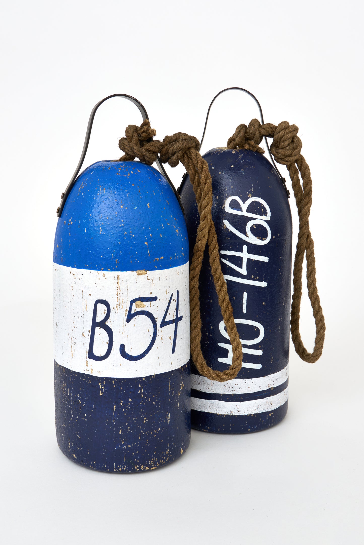 Marine buoy with aged finish