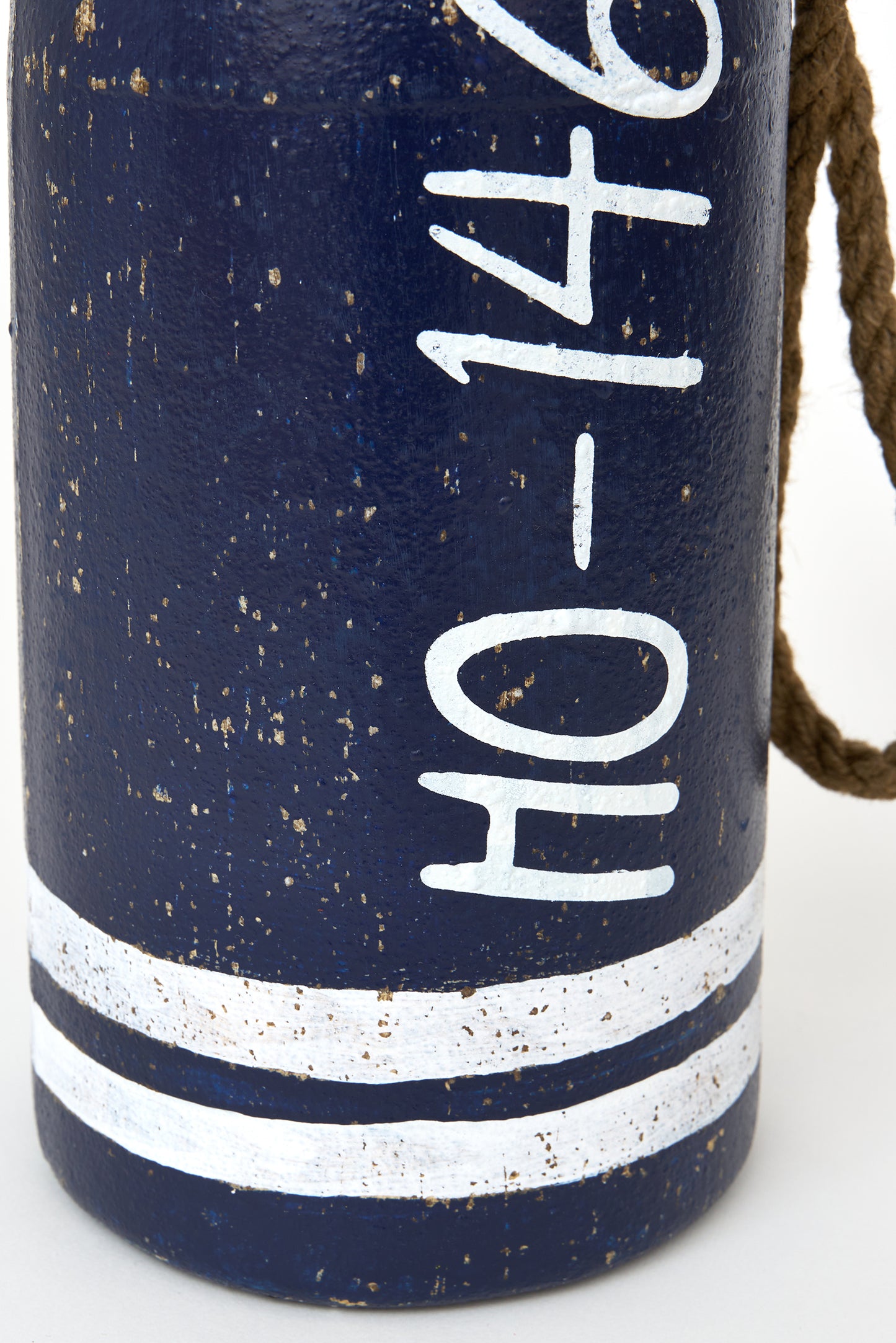 Marine buoy with aged finish