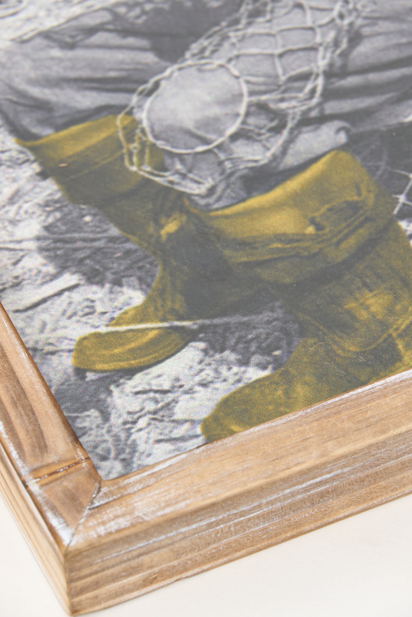 Nautical wall painting with fisherman