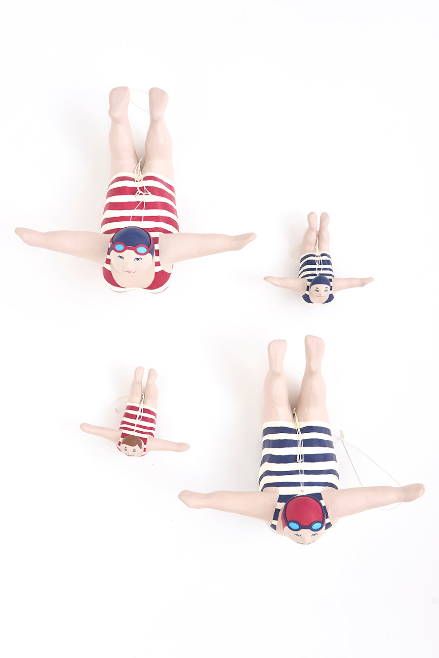 Bañista grande papel mache para colgar D6683