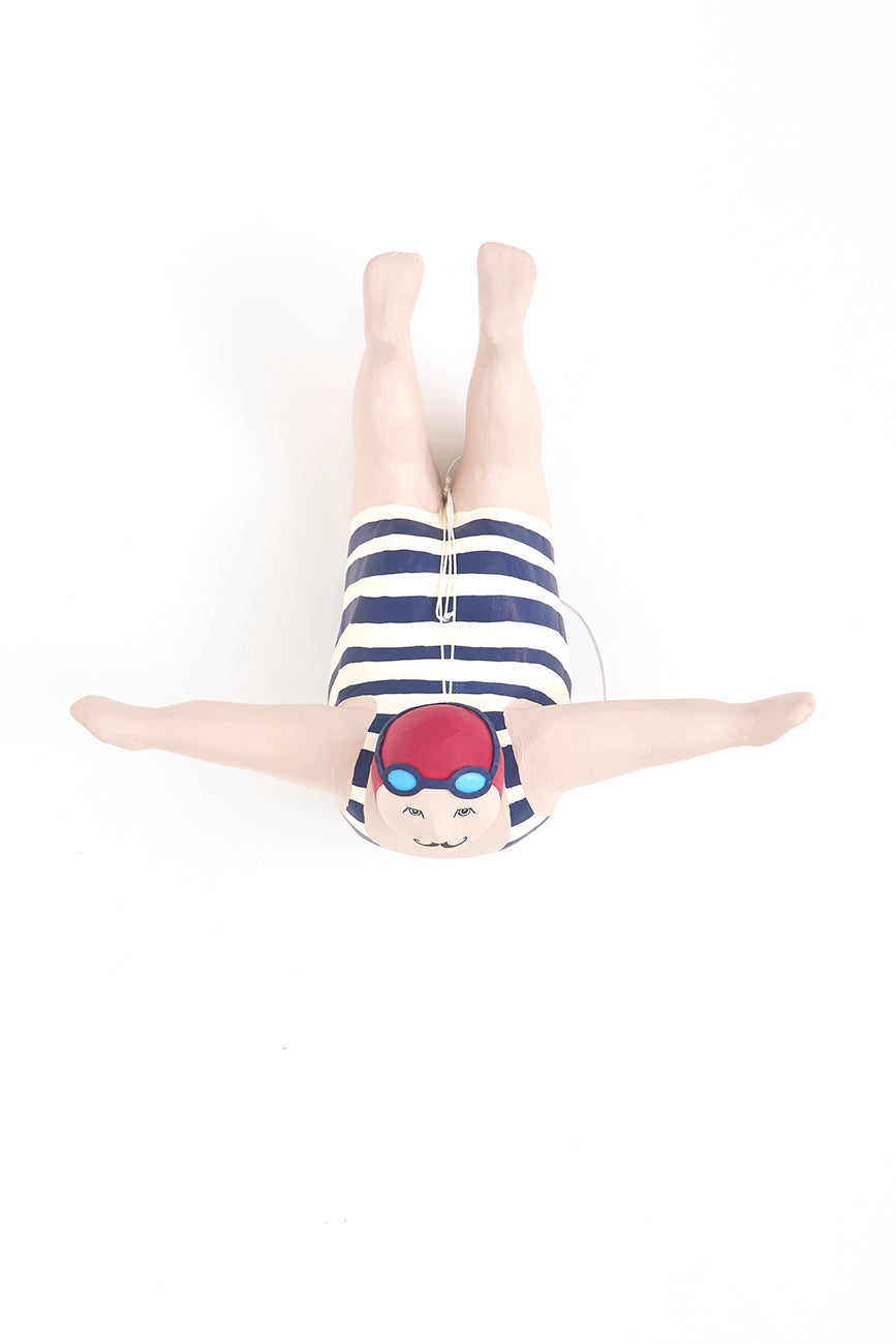 Bañista grande papel mache para colgar D6683