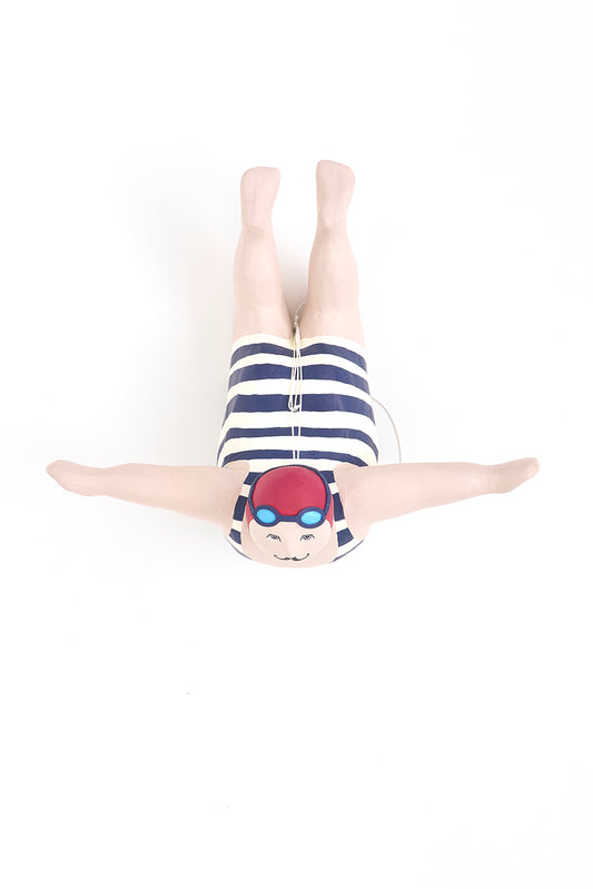 Bañista grande papel mache para colgar D6683