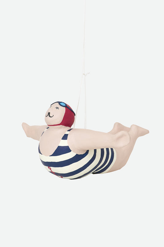 Bañista grande papel mache para colgar D6683