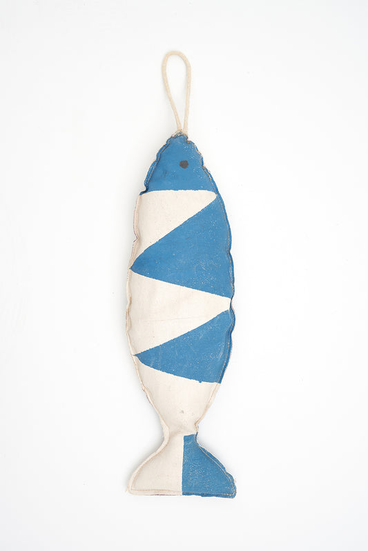 Fish-shaped cushion made of canvas - D6726