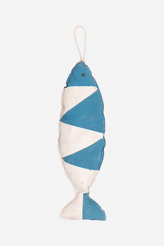 Fish-shaped cushion made of canvas - D6726