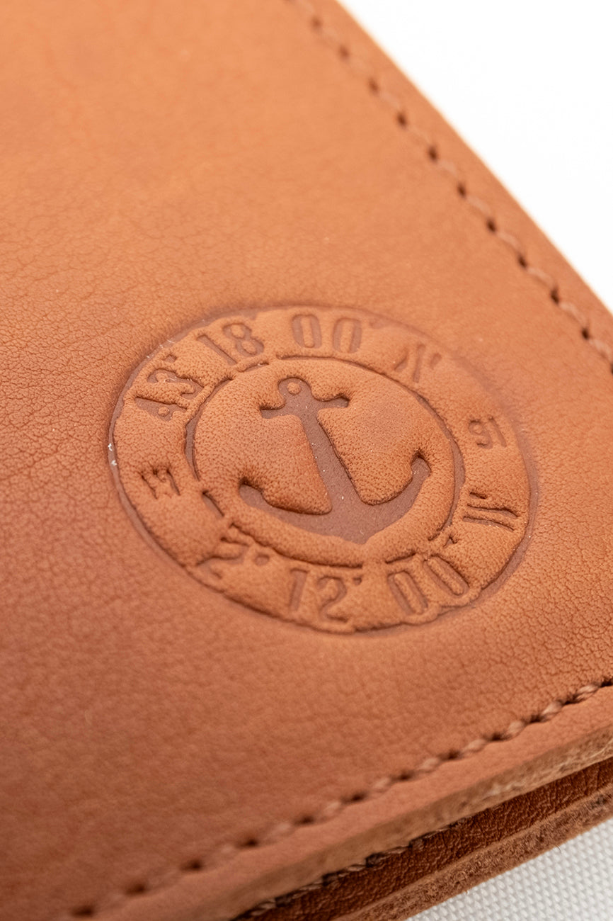 Leather wallet with anchor