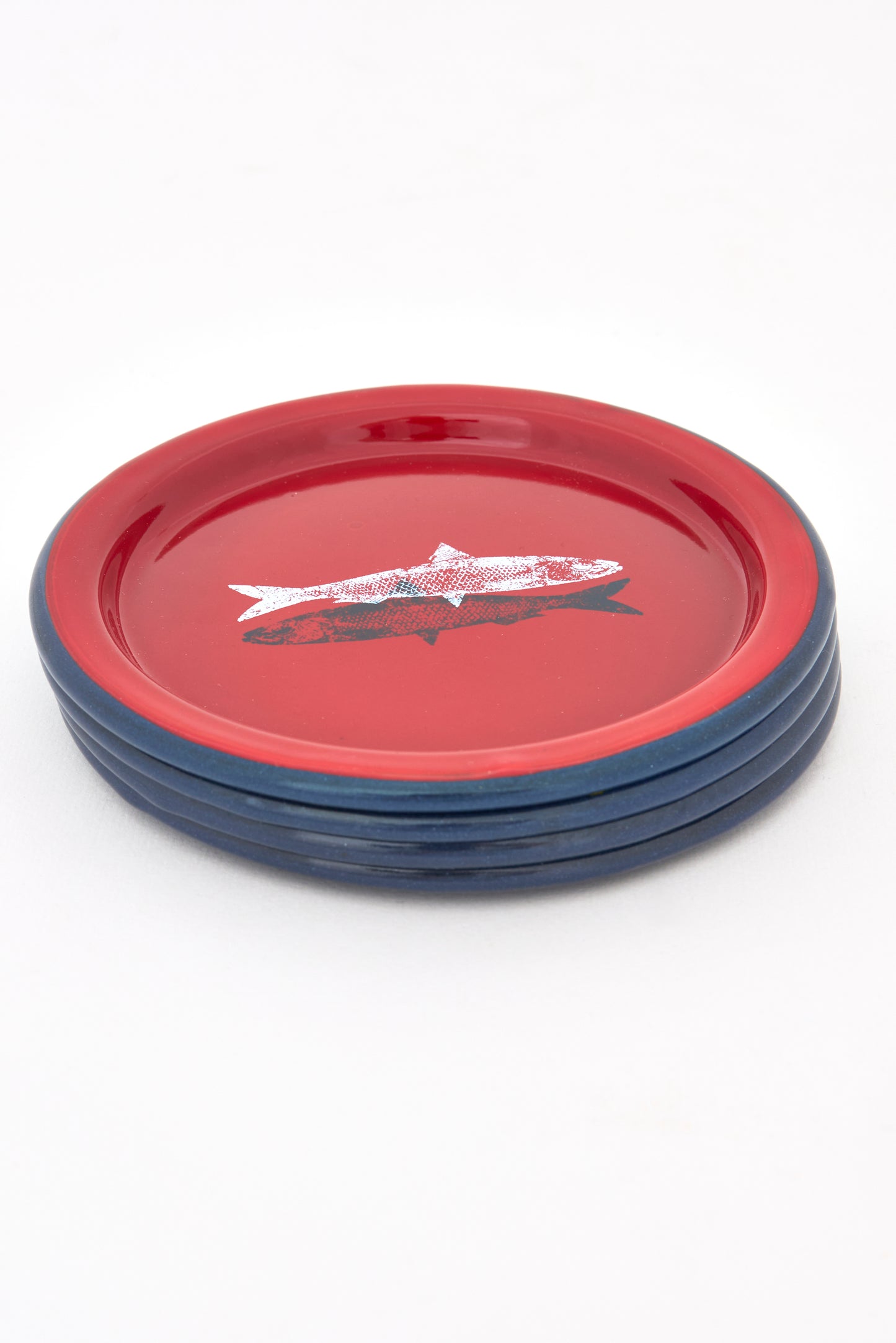 Yellow enameled tray with whale