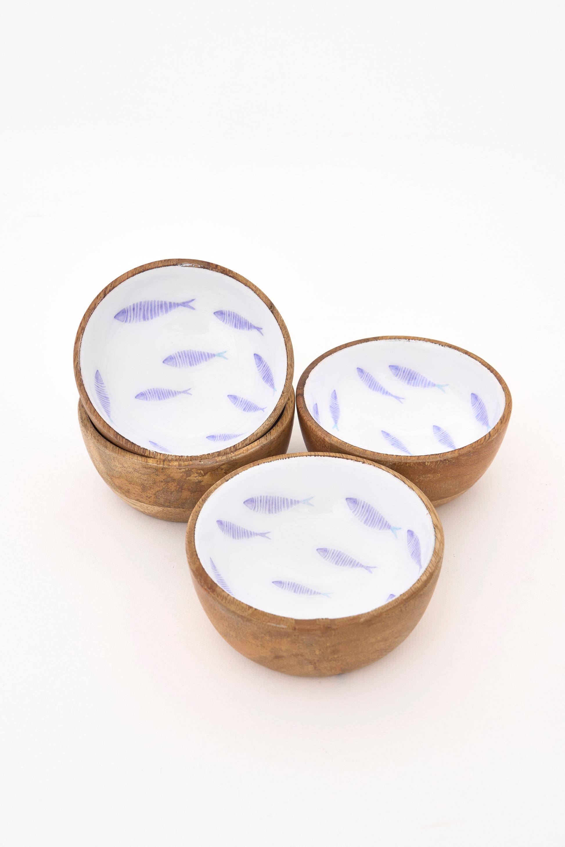 Set de 4 mini bols marins décoratifs