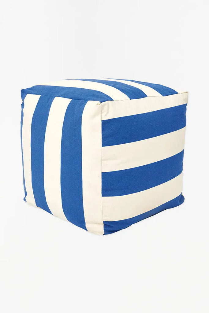Puf a rayas azules - D7349 Batela