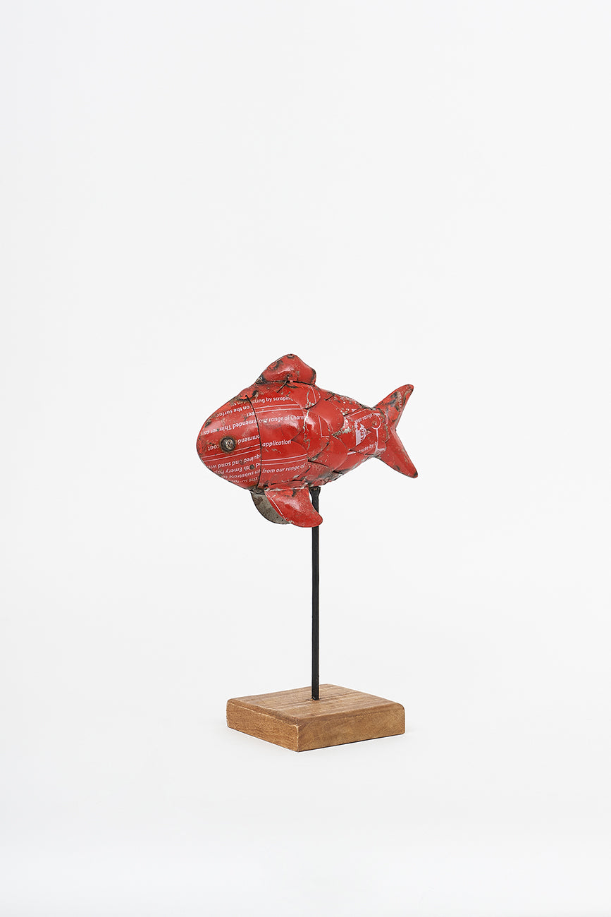 Recycled metal fish