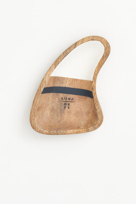Large wooden keel-shaped tray