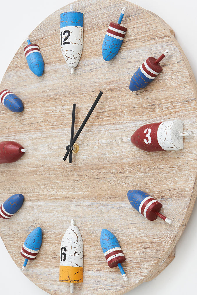 Wooden buoy clock