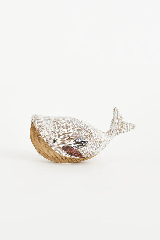 Ballena decorativa de madera y metal mediana Batela Deco 2024