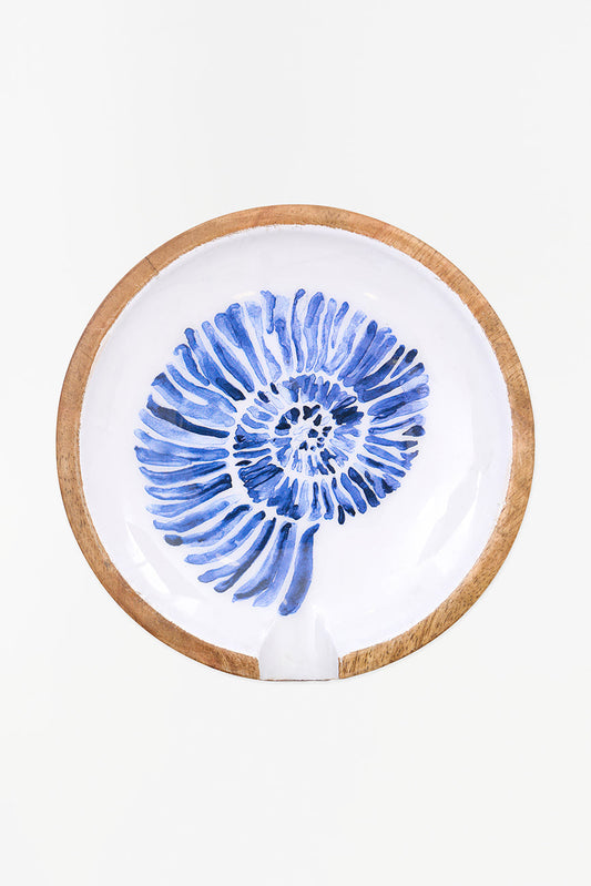 Reposacucharas madera esmaltada caracola