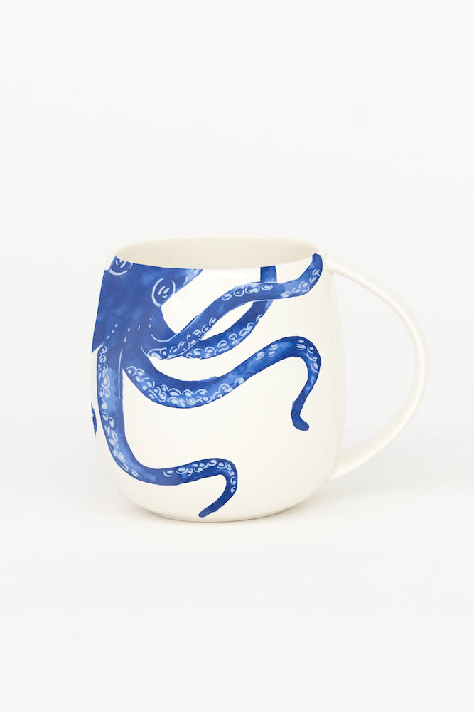 Mug con pulpo en porcelana