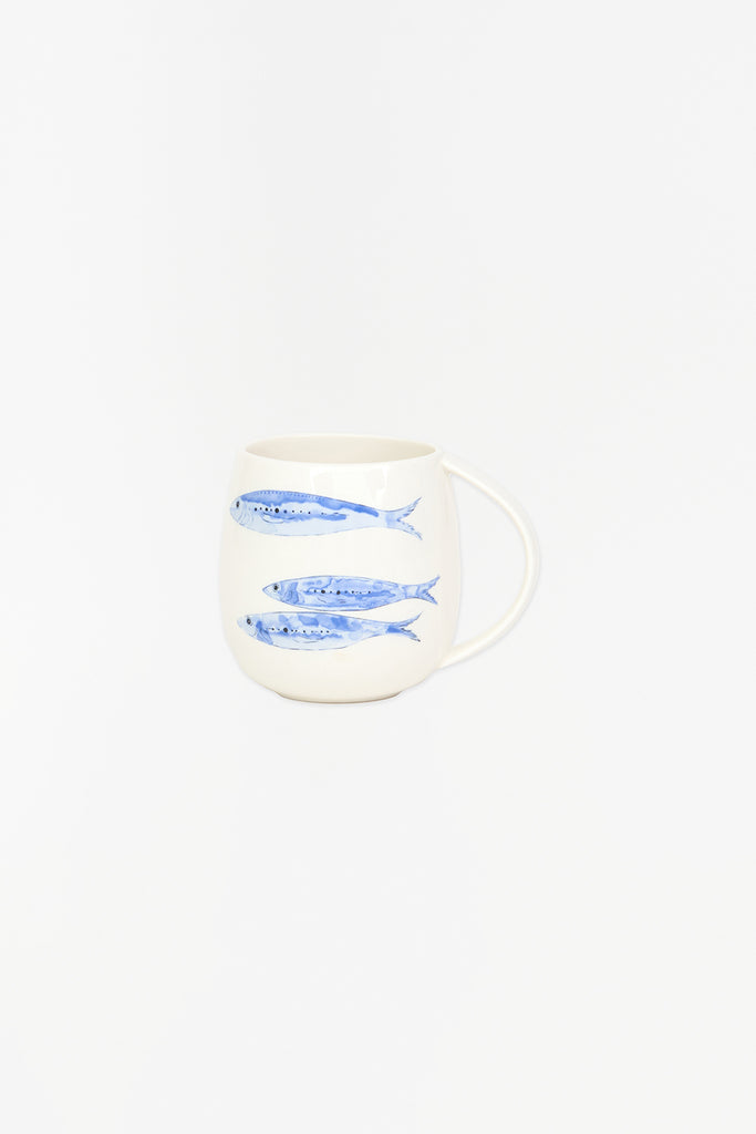 Mug con peces en porcelana