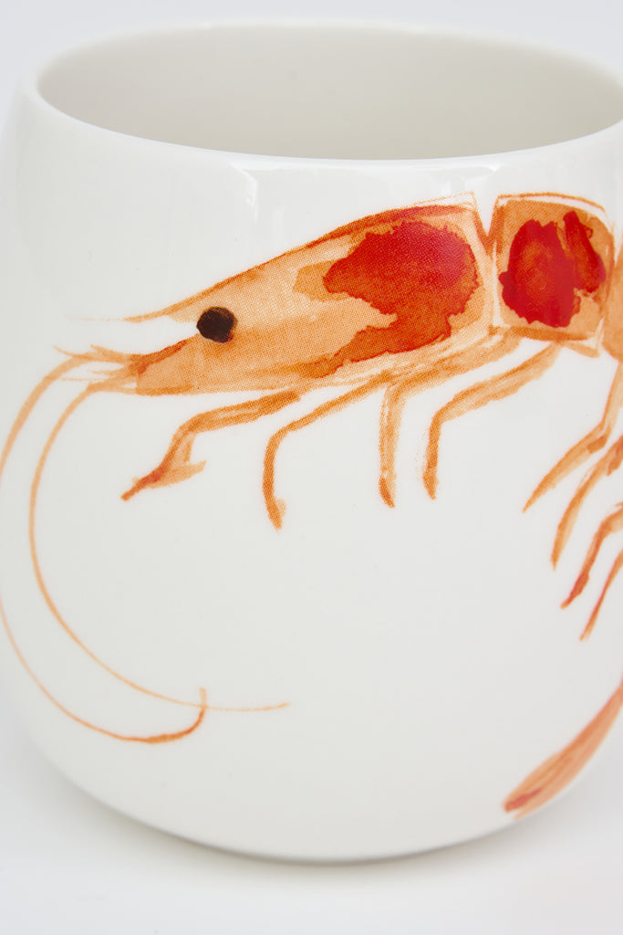 Mug de porcelana con gamba