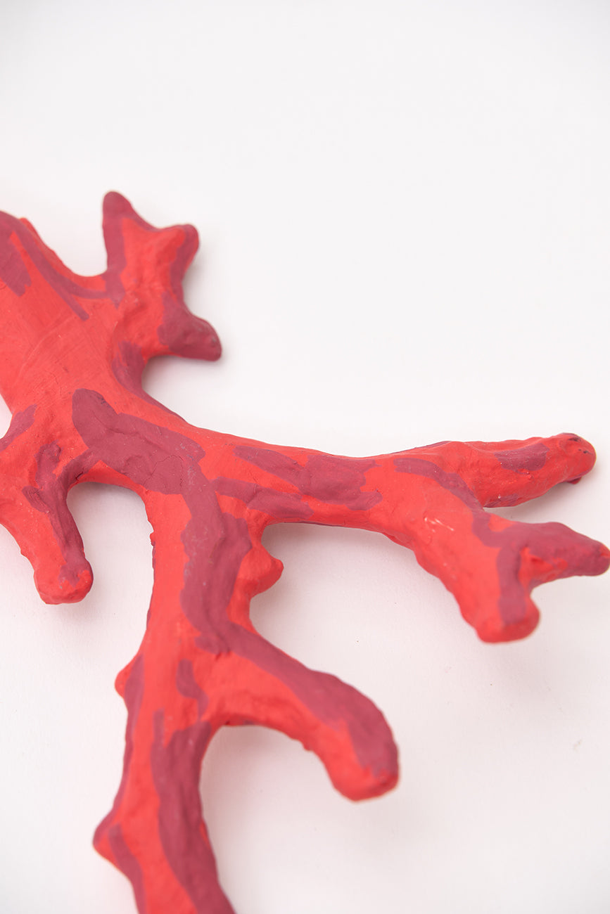 Colgante navideño forma de coral en papel maché