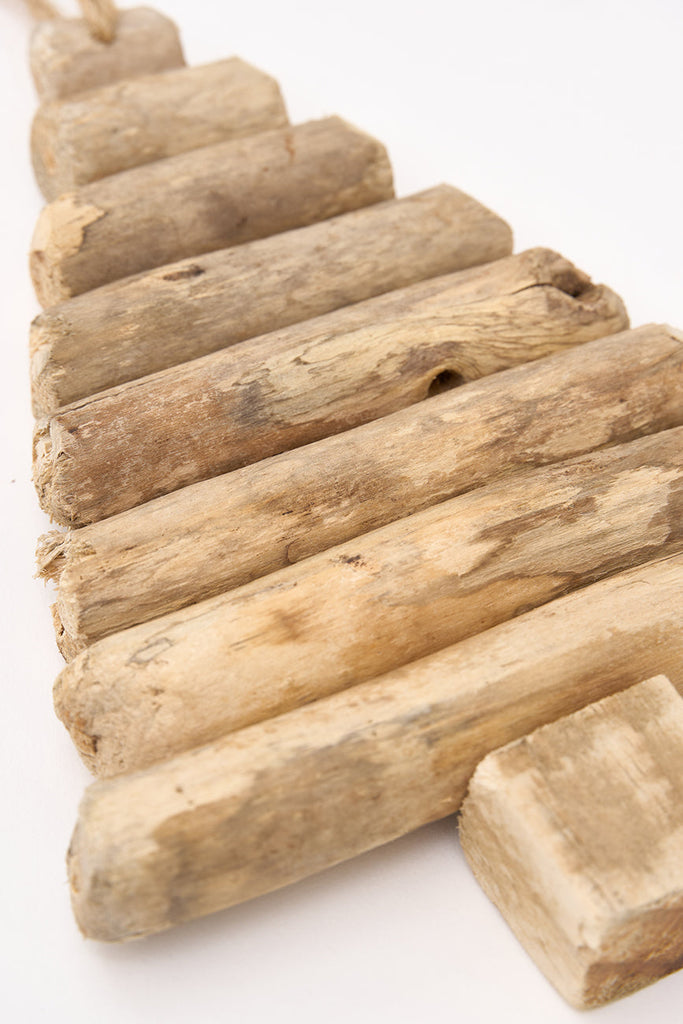 Colgante navideño árbol navidad en madera