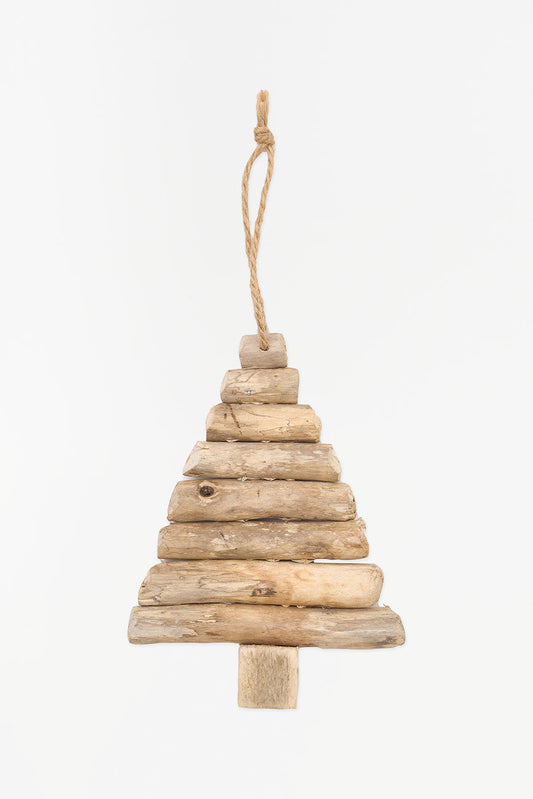 Colgante navideño árbol navidad en madera