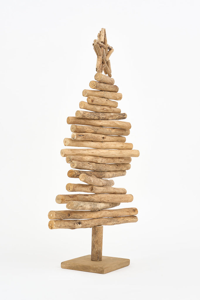 Arbol navidad de madera con estrella