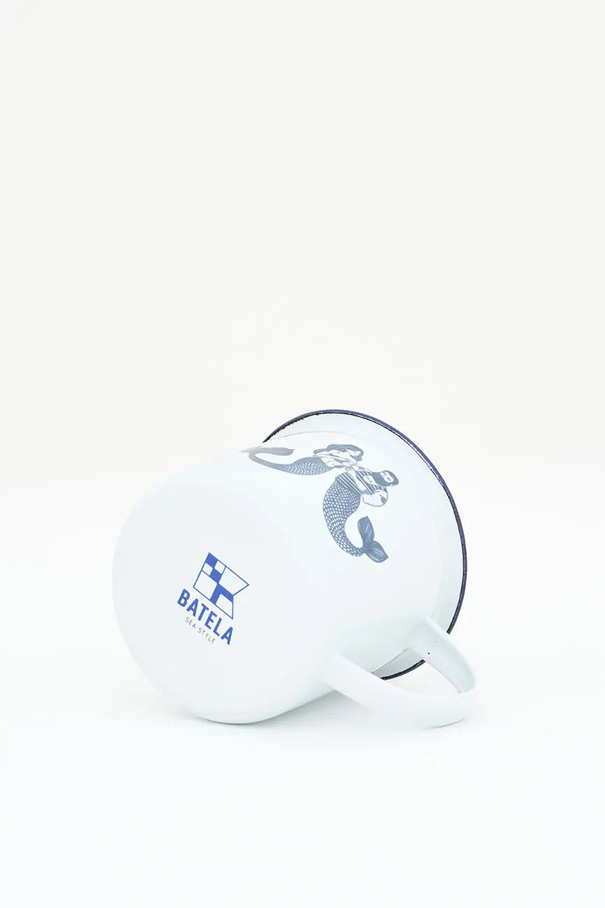 Mug en metal esmaltado con motivo sirenas