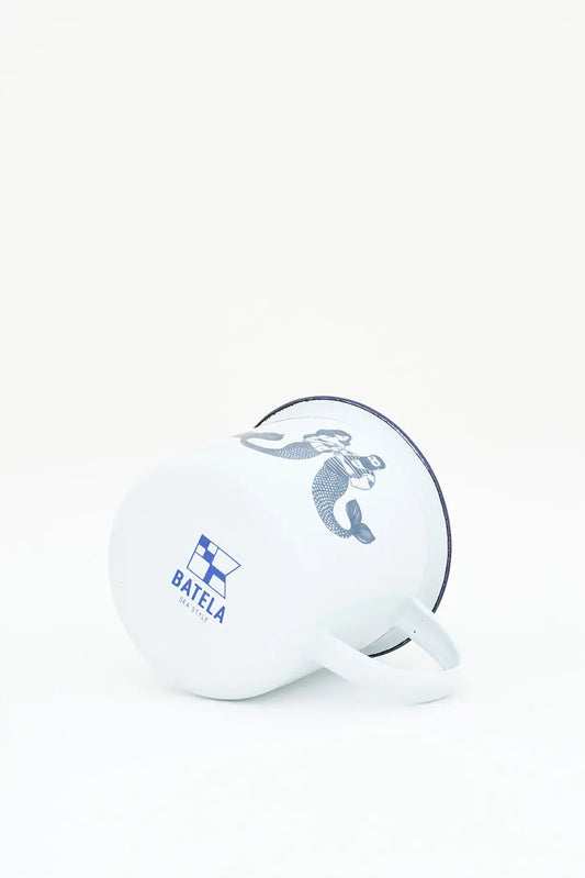 Mug en metal esmaltado con motivo sirenas