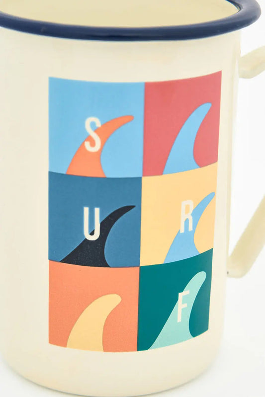 Mug largo con motivos surf