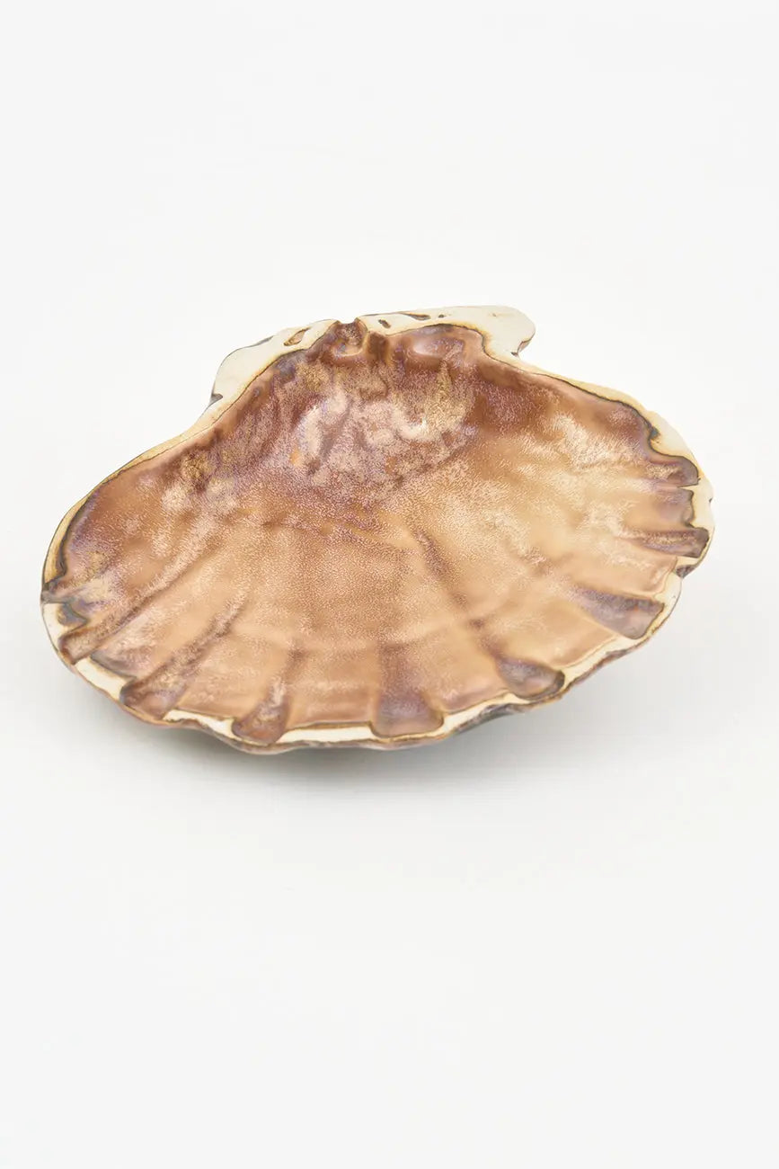 Set de 2 assiettes/bols en forme de coquille Saint-Jacques