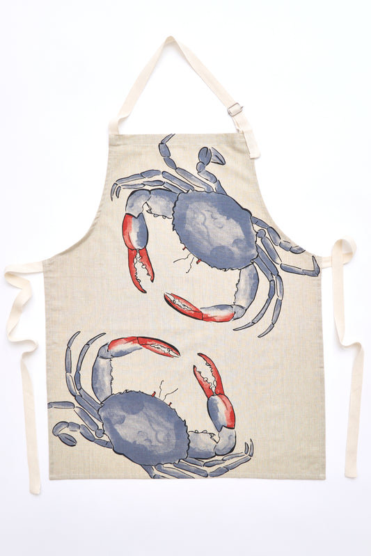 Delantal de cocina con cangrejos