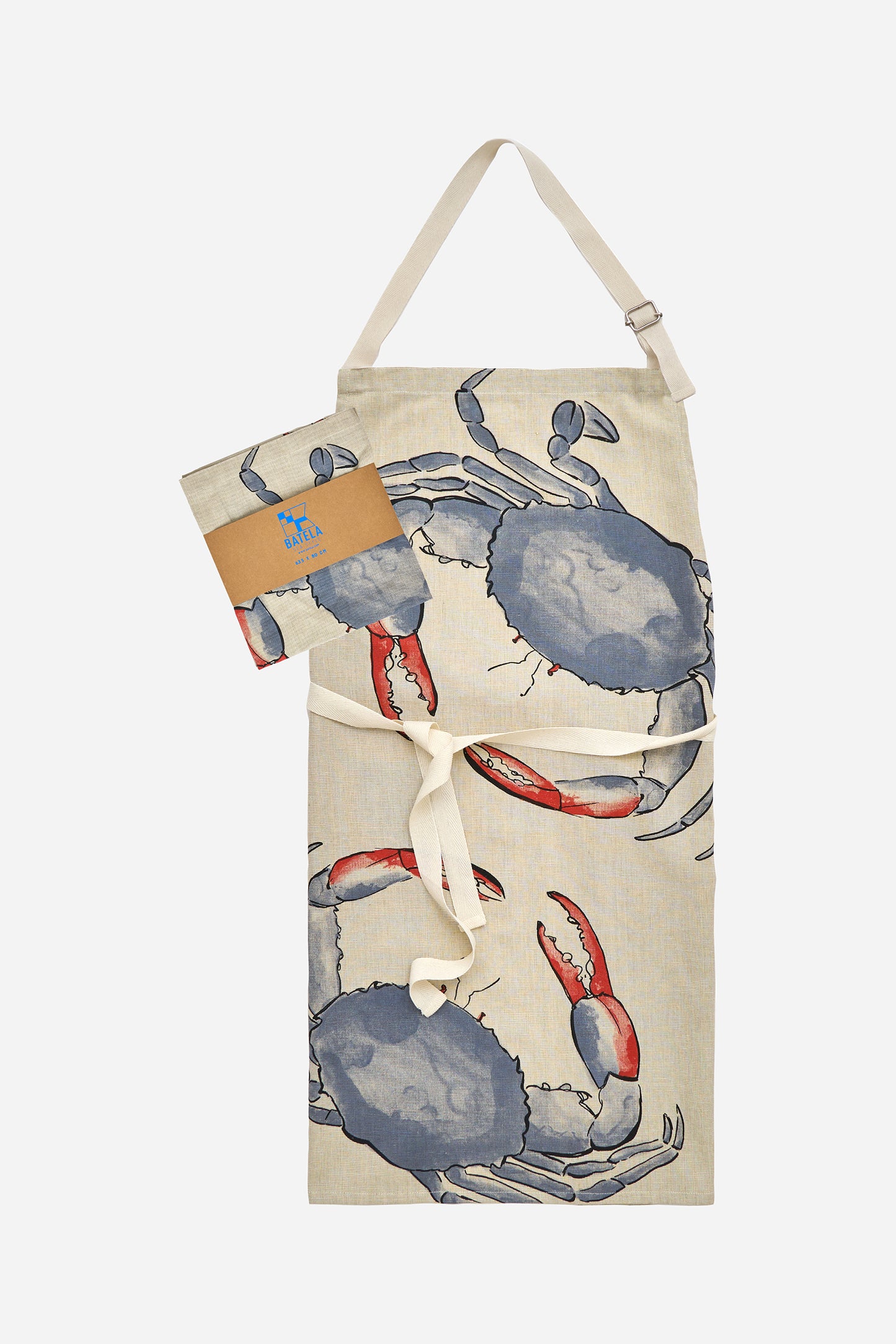 Kitchen apron with crabs