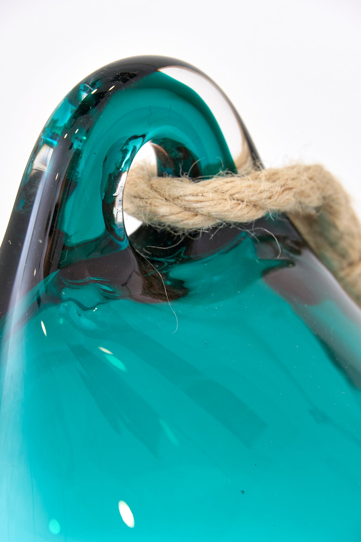 Decorative blue glass buoy