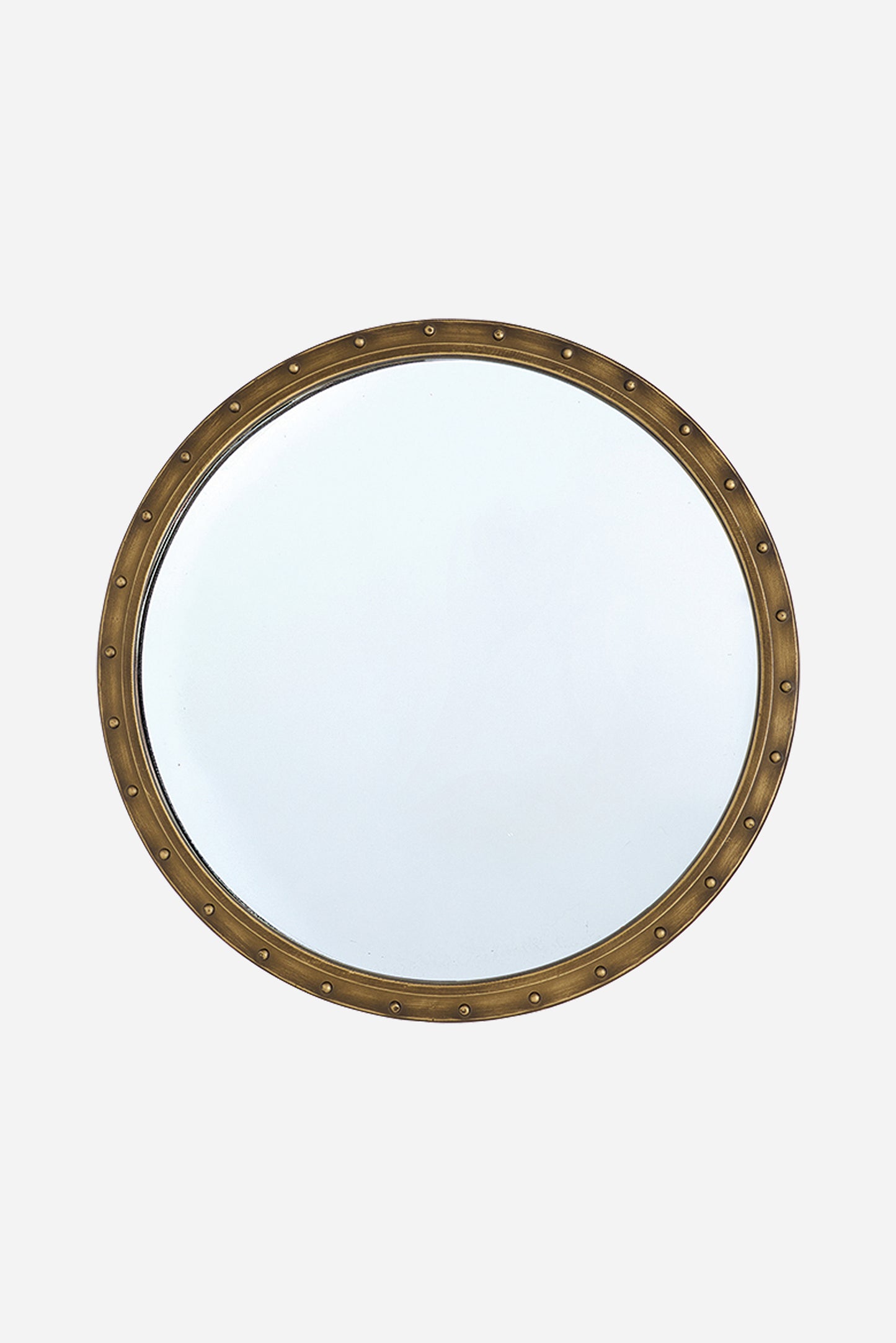 Aluminiozko markoa duen ispilu biribila