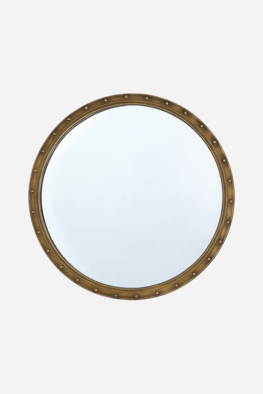 Aluminiozko markoa duen ispilu biribila