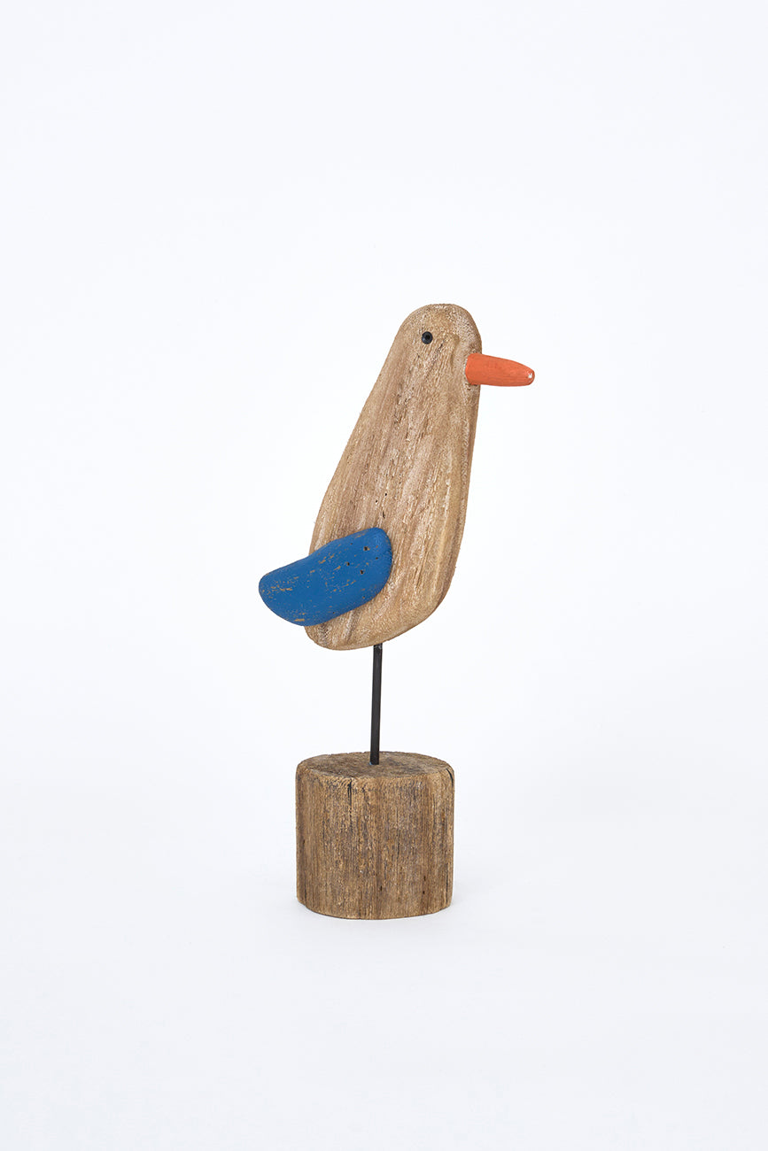 Wooden bird decorative figure L: 13.5 cm