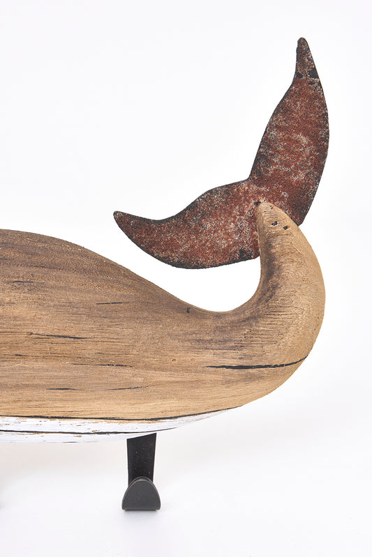 Wooden whale key holder