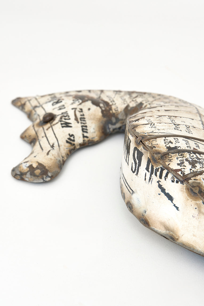 Caballito de mar decorativo de metal reciclado