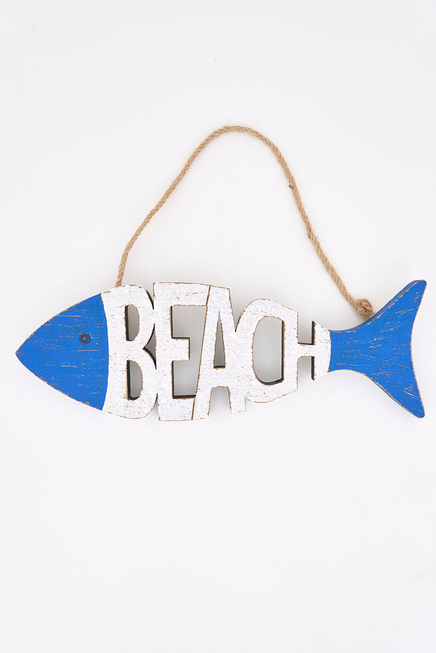 Wooden pendant in the shape of a fish